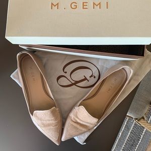 M. Gemi “The Stellato” leather  point toe flat